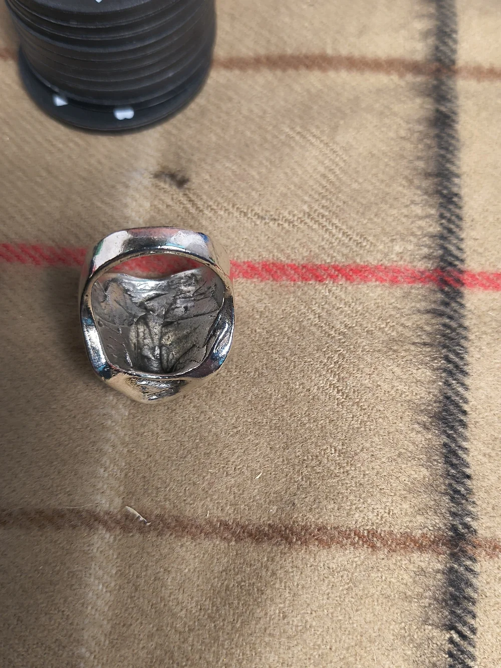 Silver Tone Robo Skull Ring Size 9.5 Gothic Steampunk Biker Deathcore Jewelry